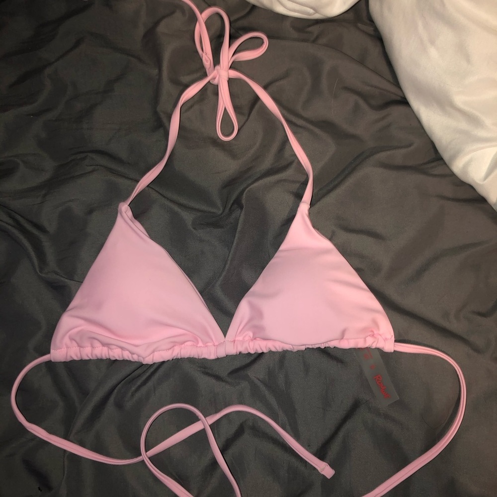 Pink Bikini Top- Small- ROMWE